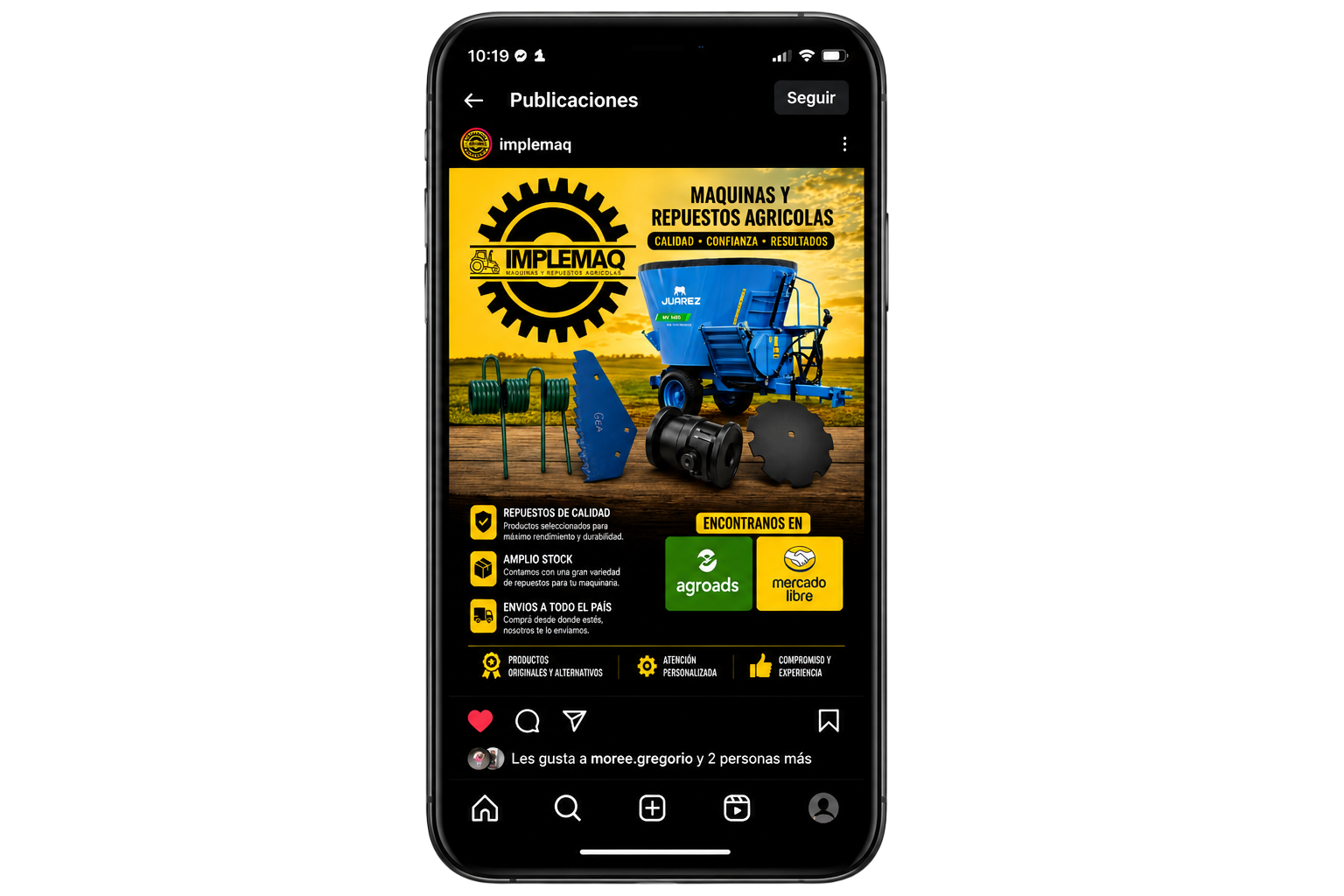 Seguinos en redes IMPLEMAQ RURAL